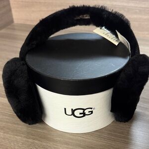 UGG Black Furry Earmuffs